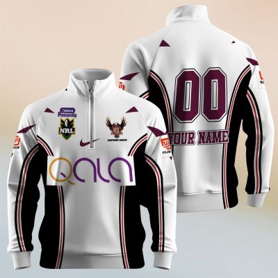 Personalize ARL/NRL Vintage South Queensland Crushers 1995 Half Zip Bagless Sweatshirts