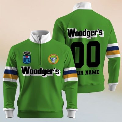 Personalize ARL/NRL Vintage Balmain Tigers 1989 Half Zip Bagless Sweatshirts