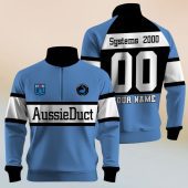 Personalize ARL/NRL Vintage Balmain Tigers 1989 Half Zip Bagless Sweatshirts