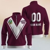 Personalize ARL/NRL Vintage South Queensland Crushers 1995 Half Zip Bagless Sweatshirts