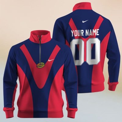 Personalize ARL Vintage NEWCASTLE KNIGHTS 1997 Half Zip Bagless Sweatshirts