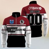 Personalize ARL/NRL Vintage South Queensland Crushers 1995 Half Zip Bagless Sweatshirts