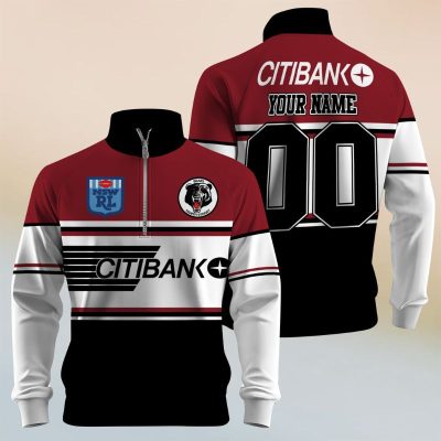 Personalize ARL/NRL Vintage South Queensland Crushers 1995 Half Zip Bagless Sweatshirts