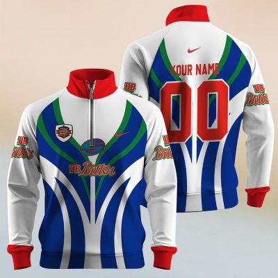 Personalize ARL Vintage NEWCASTLE KNIGHTS 1997 Half Zip Bagless Sweatshirts