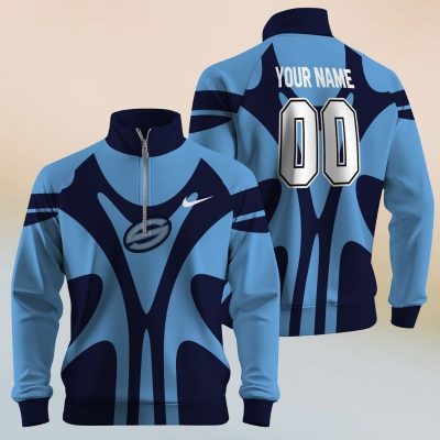 Personalize Super League Vintage PENRITH PANTHERS 1997 Half Zip Bagless Sweatshirts