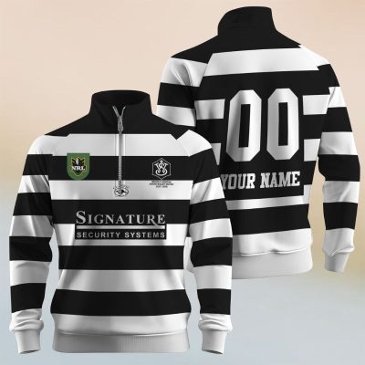 Personalize ARL/NRL Vintage South Queensland Crushers 1995 Half Zip Bagless Sweatshirts