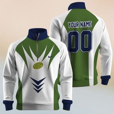 Personalize ARL Vintage NEWCASTLE KNIGHTS 1997 Half Zip Bagless Sweatshirts