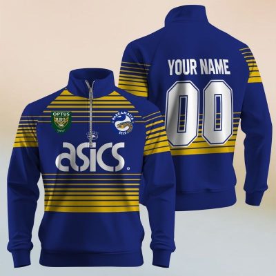 Personalize Super League Vintage NORTH QUEENSLAND COWBOYS 1997 Half Zip Bagless Sweatshirts