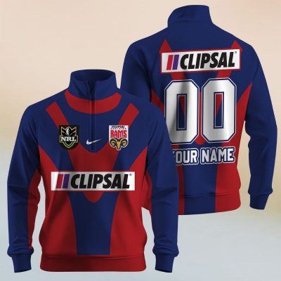 Personalize ARL/NRL Vintage Balmain Tigers 1989 Half Zip Bagless Sweatshirts