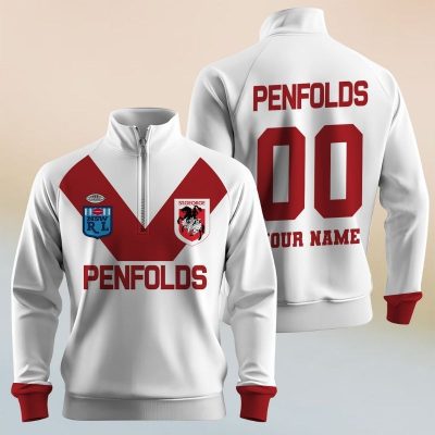 Personalize ARL/NRL Vintage North Queensland Cowboys 1995 Half Zip Bagless Sweatshirts