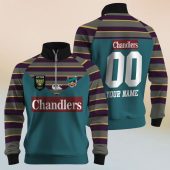 Personalize ARL/NRL Vintage South Queensland Crushers 1995 Half Zip Bagless Sweatshirts