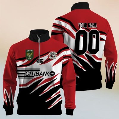 Personalize Super League Vintage NORTH QUEENSLAND COWBOYS 1997 Half Zip Bagless Sweatshirts