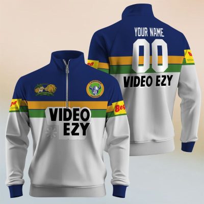 Personalize ARL/NRL Vintage South Queensland Crushers 1995 Half Zip Bagless Sweatshirts