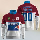 Personalize ARL Vintage NEWCASTLE KNIGHTS 1997 Half Zip Bagless Sweatshirts