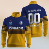 Personalize ARL/NRL Vintage Balmain Tigers 1989 Half Zip Bagless Sweatshirts