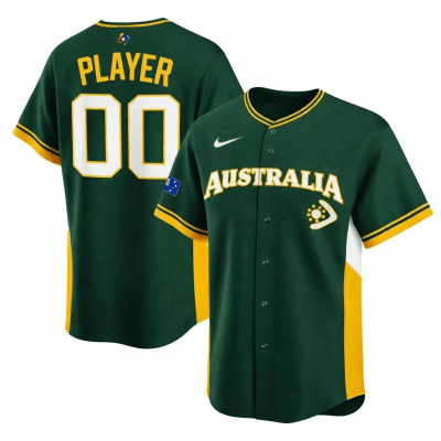 Personalized Australia Baseball 2026 World Baseball Classic Green Jersey