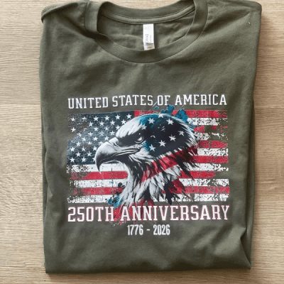 250th Anniversary 1776–2026 Patriotic Eagle Independence T-Shirt