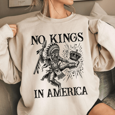 No Kings in America Tee, Independence Shirt, Anti-Monarchy Apparel, Vintage Political T‑Shirt, Patriotic Gift (Unisex)