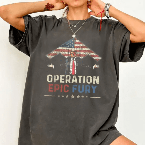 Operation Epic Fury Trump American Flag Fighter Jet Patriotic Shirt USA Freedom Graphic Tee Operation Epic Fury Trump American Flag Fighter Jet Patriotic Shirt USA Freedom Graphic Tee