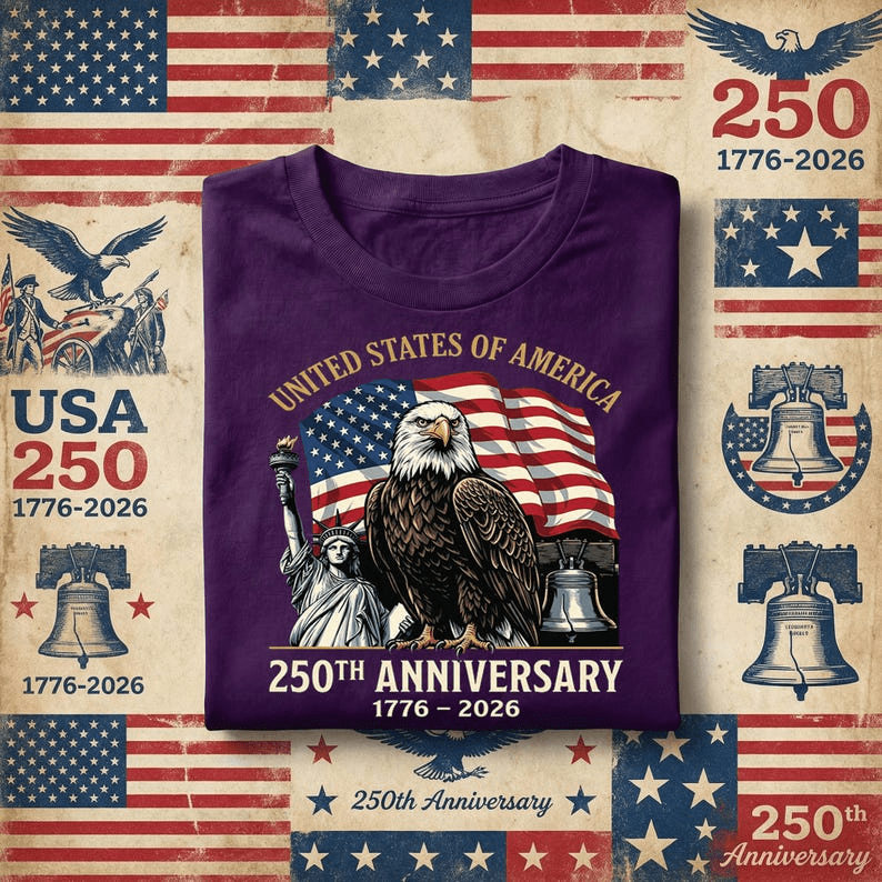 250th Anniversary 1776–2026 Patriotic Eagle Independence T-Shirt 250th Anniversary 1776–2026 Patriotic Eagle Independence T-Shirt