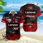 Ducati Lenovo Team Grand Prix Motogp Racing Hawaiian Shirt