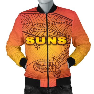 AFL Gold Coast Suns Simple Indigenous Bomber Jacket