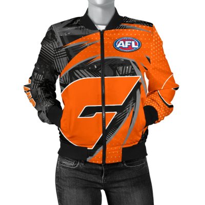AFL Greater Western Sydney Giants Orange Black Bomber Jacket