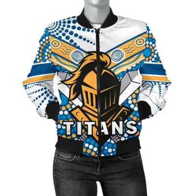 NRL Gold Coast Titans White Bomber Jacket