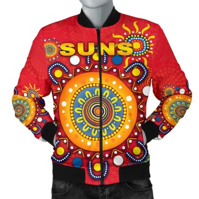 AFL Gold Coast Suns Indigenous Red Bomber Jacket