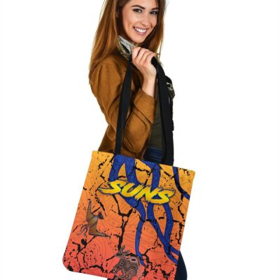 AFL Gold Coast Suns Indigenous Orange Tote Bag V2