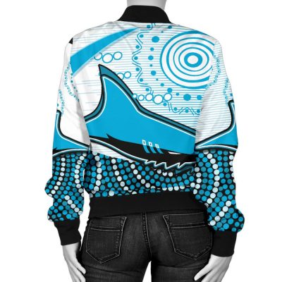 NRL Cronulla-Sutherland Sharks Indigenous White Bomber Jacket