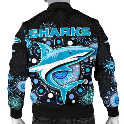 NRL Cronulla-Sutherland Sharks Indigenous Black Bomber Jacket