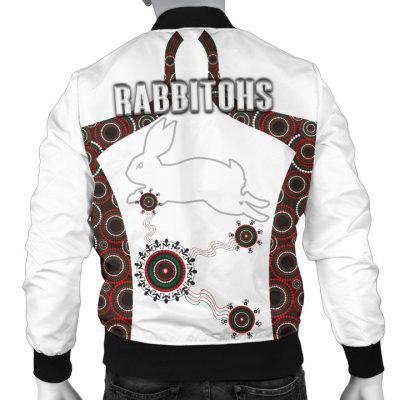 NRL South Sydney Rabbitohs Indigenous White Bomber Jacket