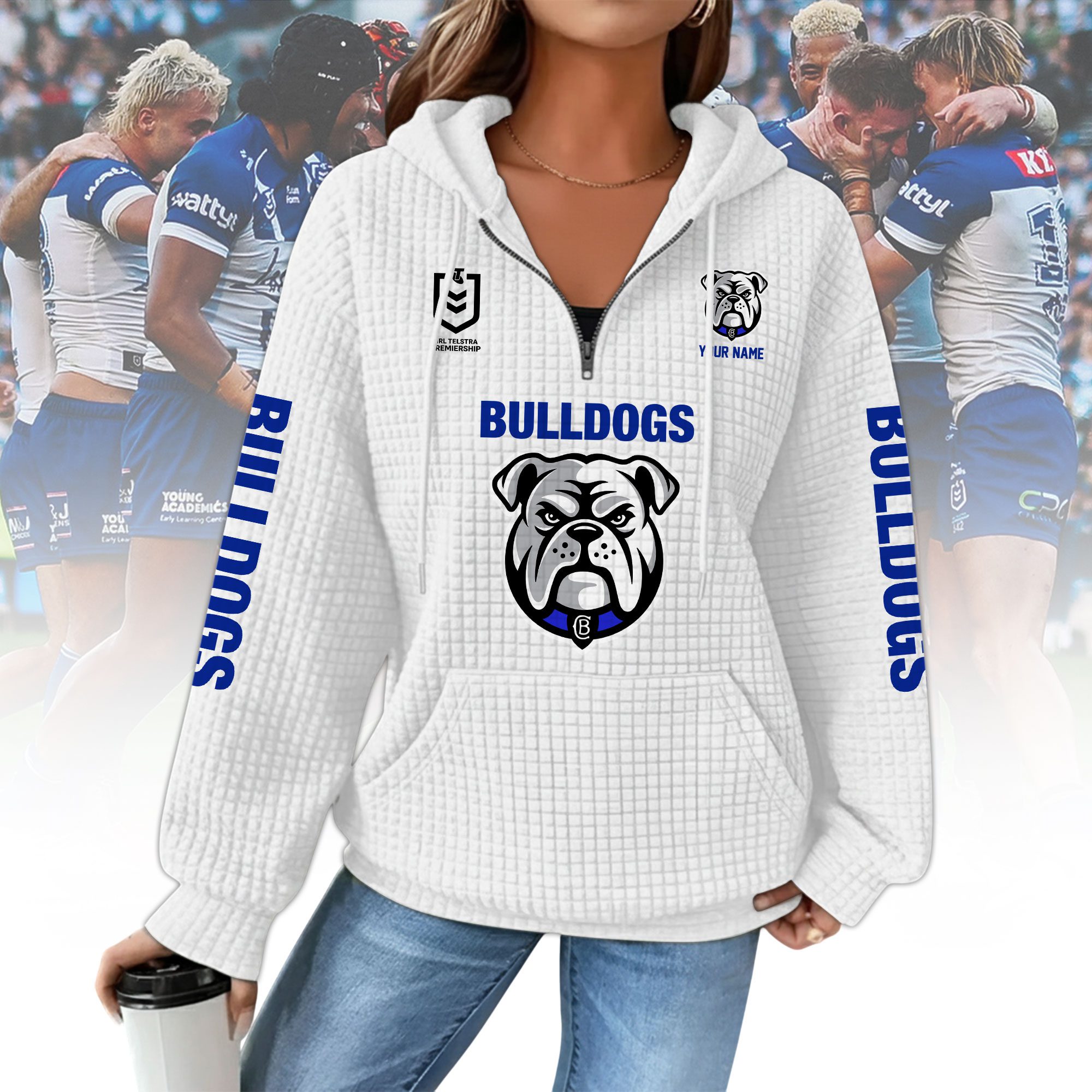 NRL Woman Waffle Knit Quarter Zip Hooded Sweatshirt - Casual Solid Long Sleeve Pullover Hoodie with Zipper 001 NRL Woman Waffle Knit Quarter Zip Hooded Sweatshirt - Casual Solid Long Sleeve Pullover Hoodie with Zipper 001