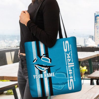 NRL Cronulla-Sutherland Sharks Custom Name New Edition Tote Bag