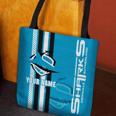 NRL Cronulla-Sutherland Sharks Custom Name New Edition Tote Bag