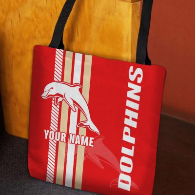 NRL Dolphins Custom Name New Edition Tote Bag