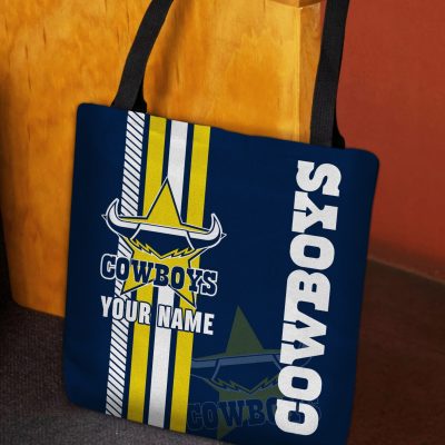 NRL North Queensland Cowboys Custom Name New Edition Tote Bag