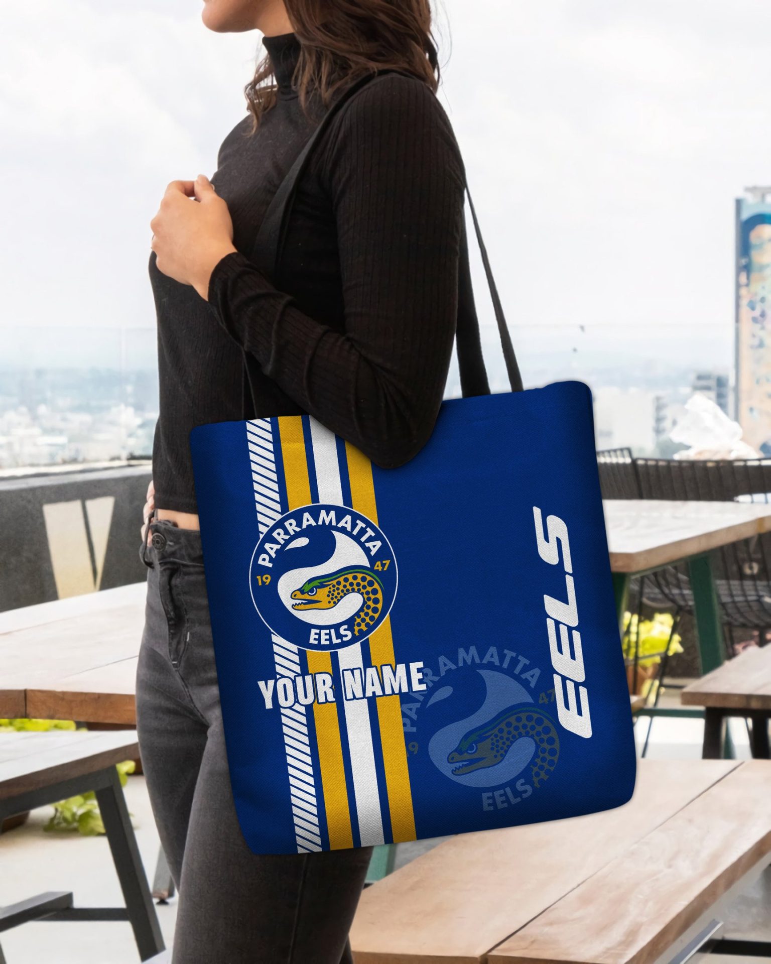 NRL Parramatta Eels Custom Name New Edition Tote Bag NRL Parramatta Eels Custom Name New Edition Tote Bag