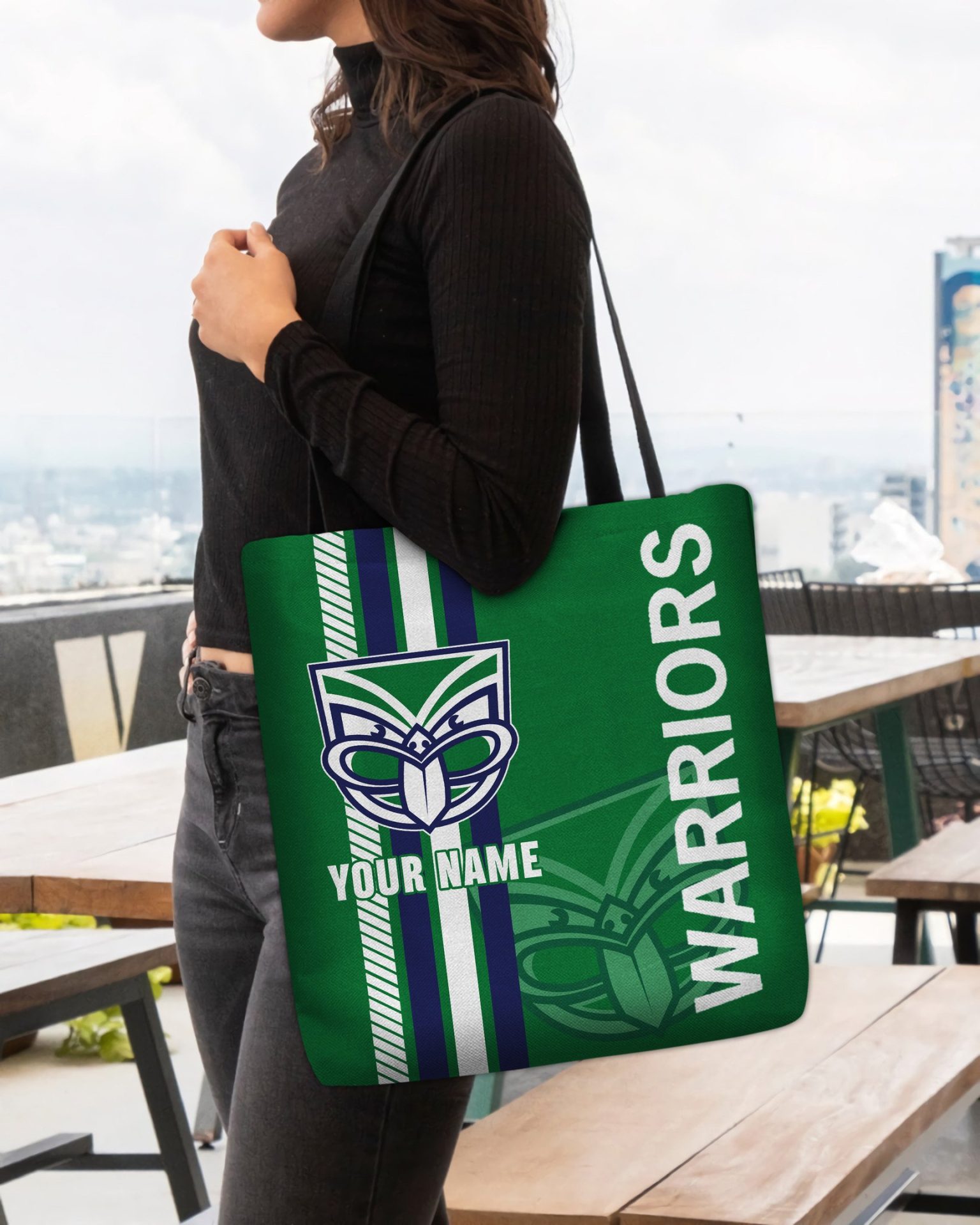 NRL New Zealand Warriors Custom Name New Edition Tote Bag NRL New Zealand Warriors Custom Name New Edition Tote Bag