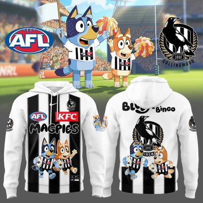 Collingwood Football Club AFL Bluey and Bingo Hoodie