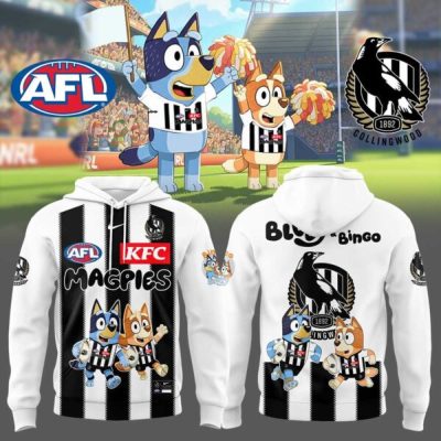 Collingwood Football Club AFL Bluey and Bingo Hoodie