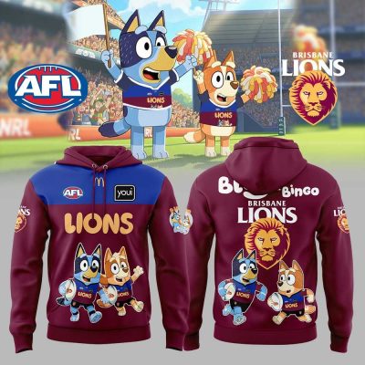 Brisbane Lions AFL Bluey and Bingo Hoodie