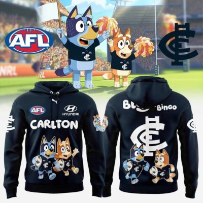 Carlton Football Club AFL Bluey and Bingo Hoodie