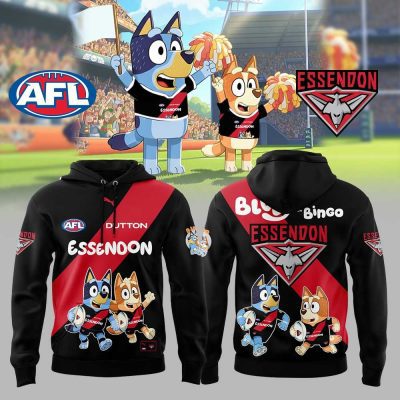 Essendon Football Club AFL Bluey and Bingo Hoodie