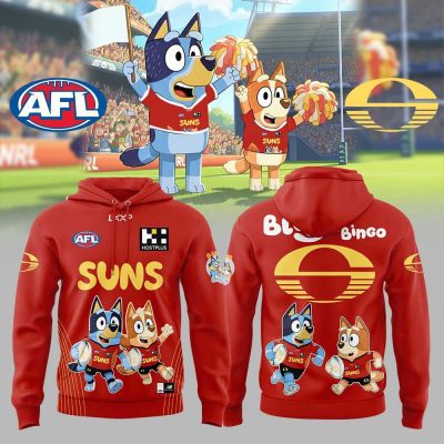 Gold Coast Suns AFL Bluey and Bingo Hoodie