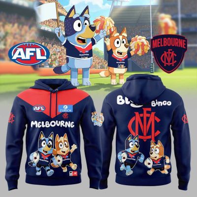 Melbourne Football Club AFL Bluey and Bingo Hoodie