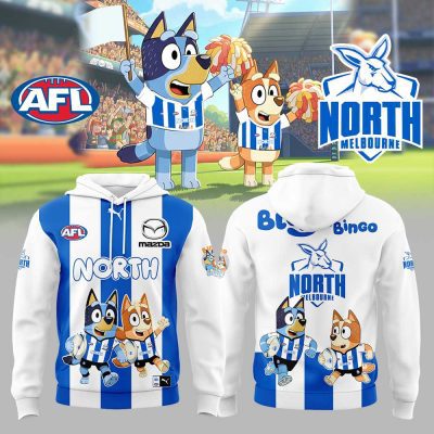 North Melbourne Football Club AFL Bluey and Bingo Hoodie