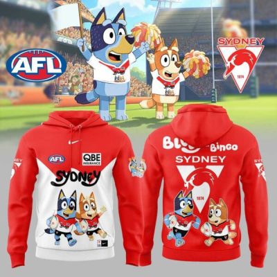 Sydney Swans AFL Bluey and Bingo Hoodie