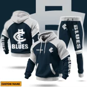 Carlton Football Club AFL Sweatpants Hoodie Set Custom Name For Footy Fans